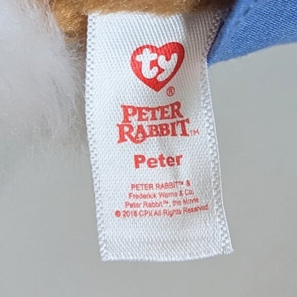 TY Beanie Baby Peter Rabbit With Perfect Tags 2018 Plush Toy Collectable - Picture 9 of 11